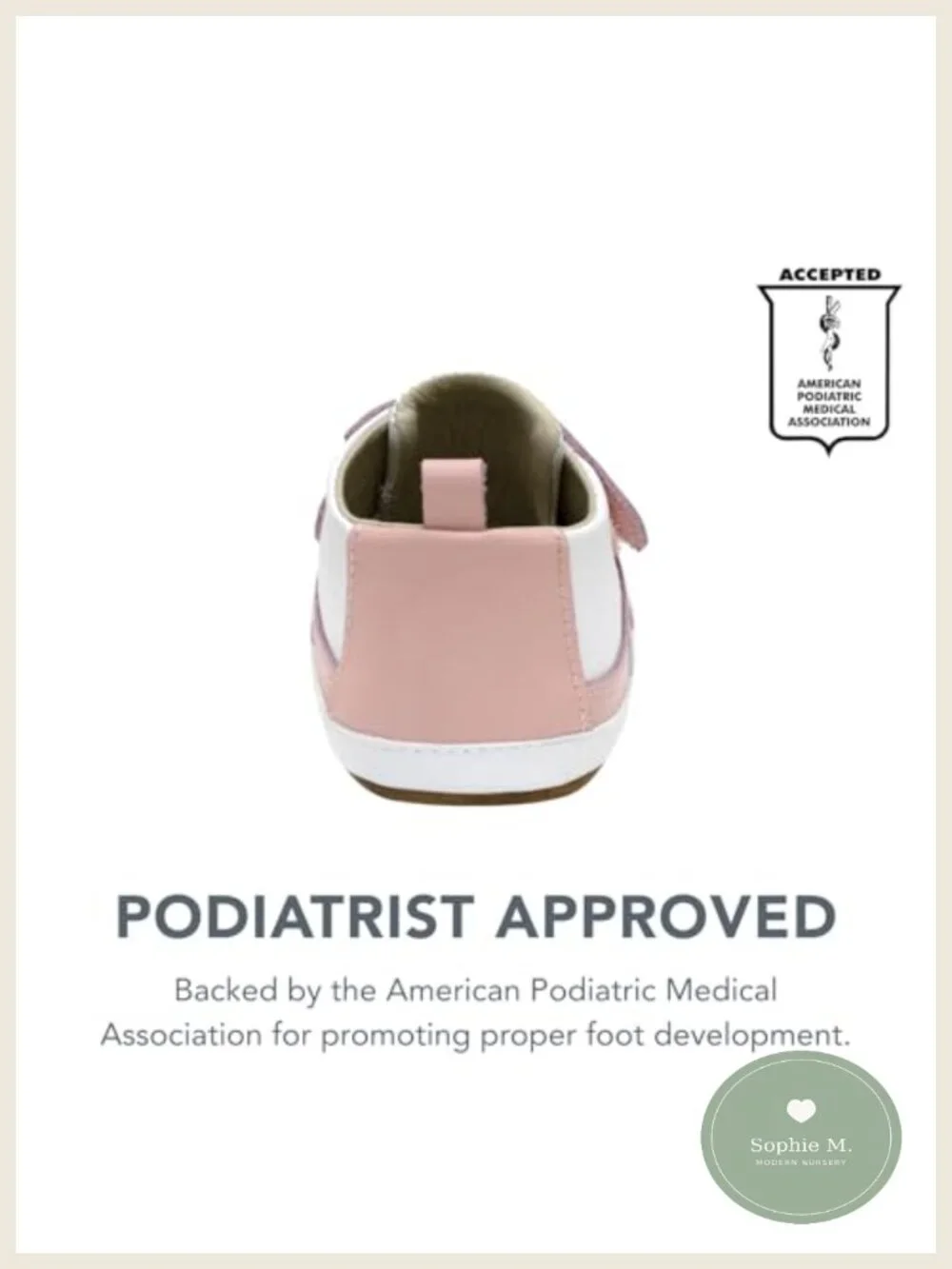 Baby Girl First Walker Sneakers APMA Approved Flexible Sole